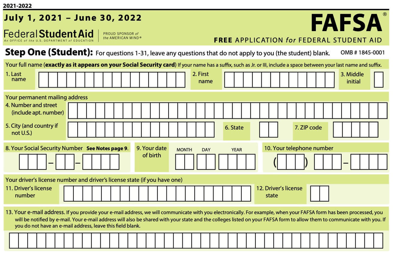 FAFSA Form