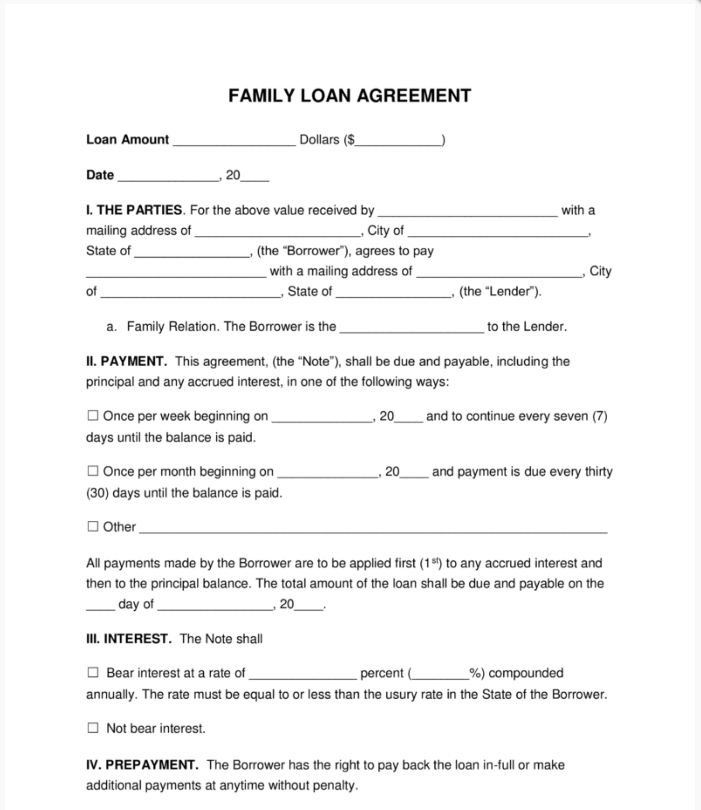 Contract between friends money Writing a