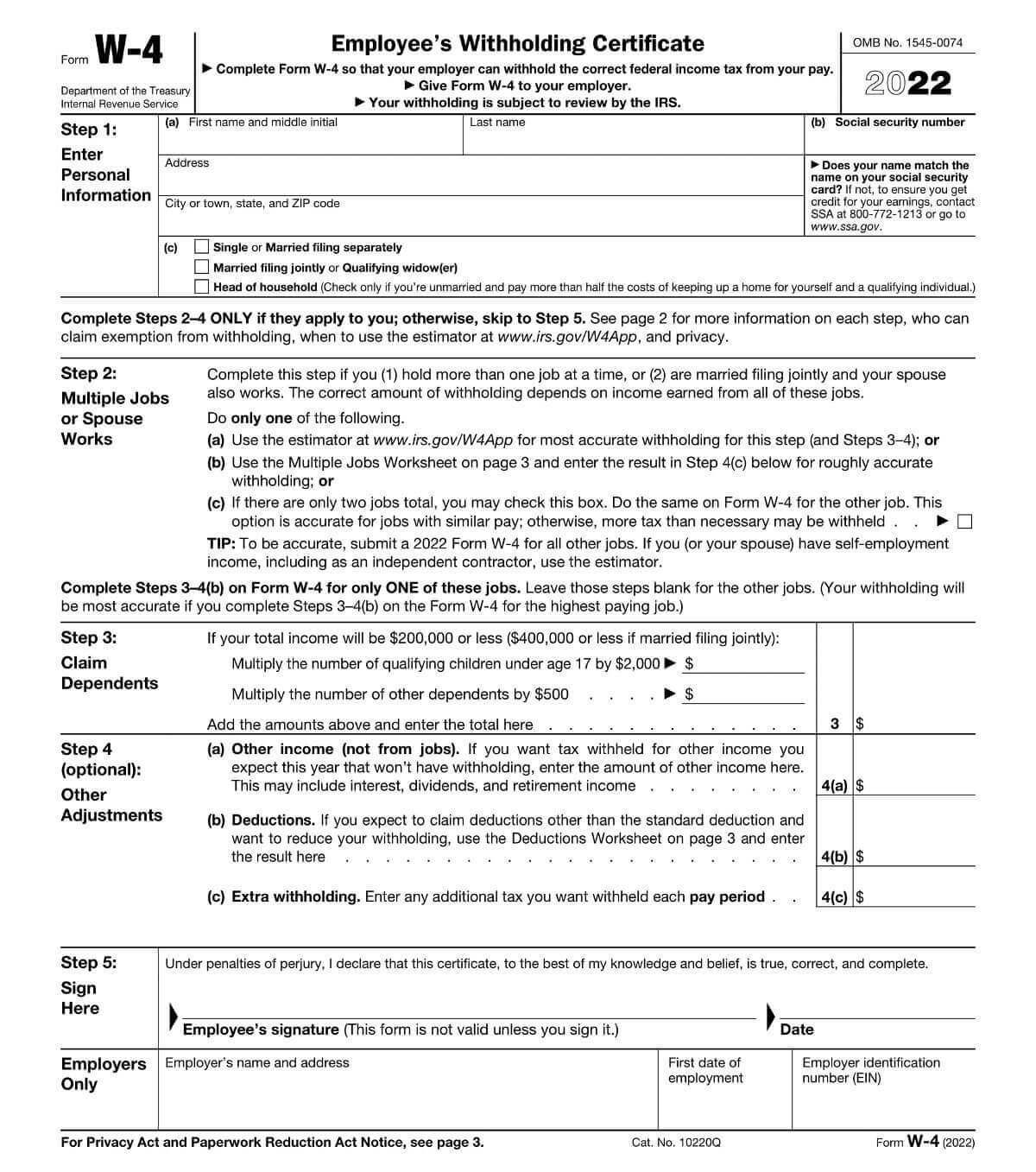 W-4 form