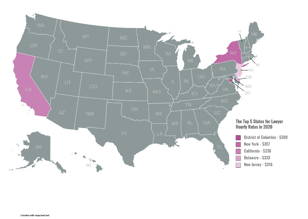 USA map with borders.