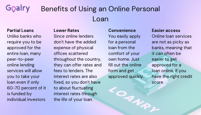 Benefits of using an online personal loan