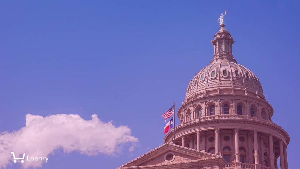 Dome of the Texas State Capitol building in downtown Austin, Texas