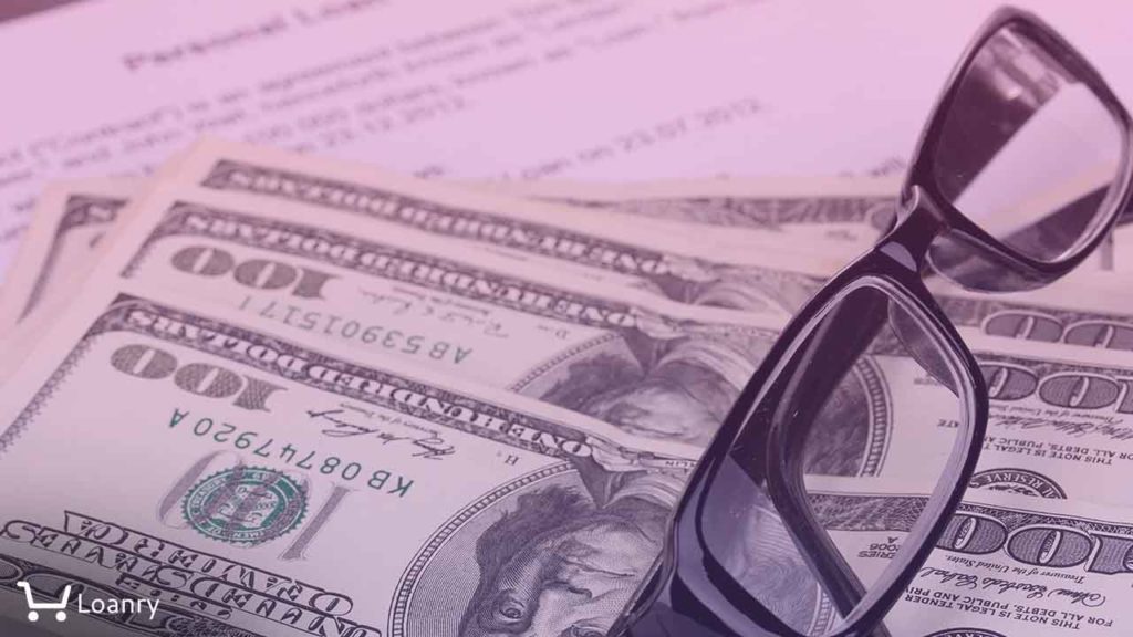 Loan contract close-up