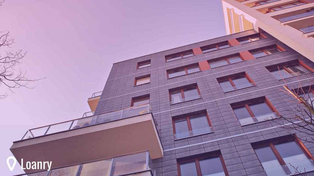 Modern apartment building