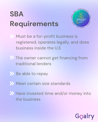 SBA requirements