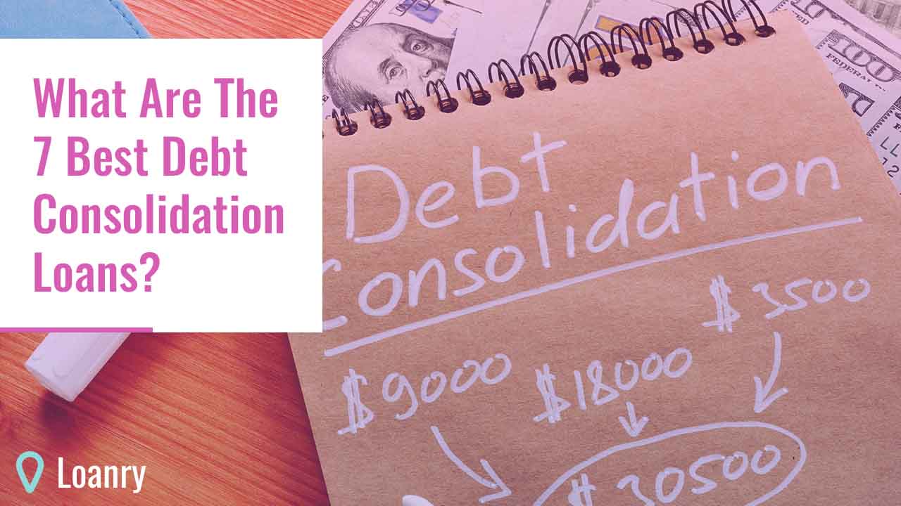 Debt consolidation title with written calculations.